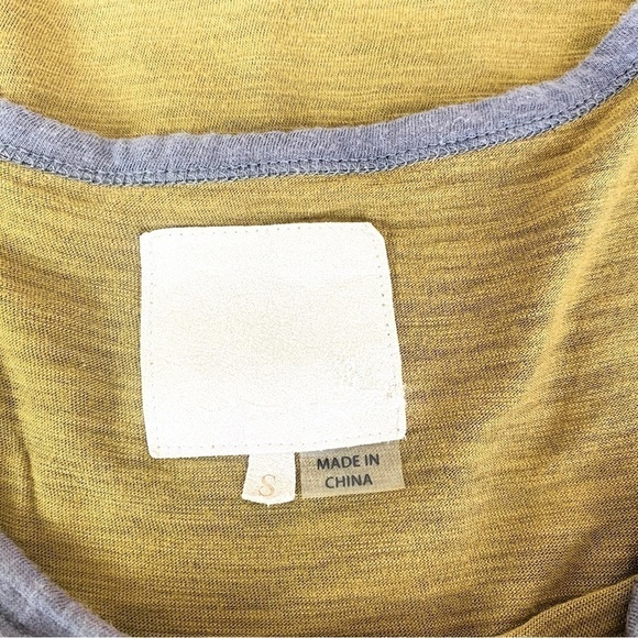 Chaser Color Block Ruffle Hem Cotton Tank Size S - Picture 6 of 8